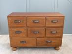 Commode - Vintage petit meuble de pharmacien - Bois, métal -