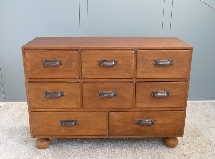 Commode - Vintage petit meuble de pharmacien - Bois, métal -, Antiek en Kunst, Antiek | Wandborden en Tegels