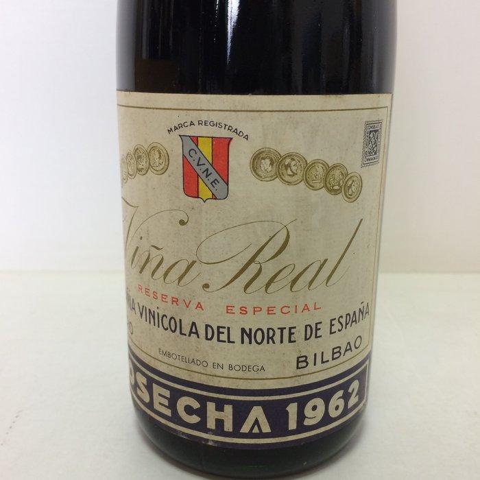 1962 C.V.N.E. Viña Real - Rioja Reserva Especial - 1 Fles, Verzamelen, Wijnen