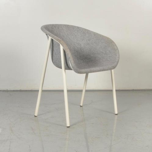 Kuipstoel De Vorm - Lichtgrijs - 4-poot onderstel, Huis en Inrichting, Stoelen, Gebruikt, Ophalen of Verzenden