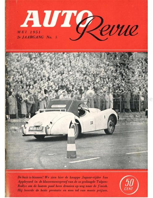 1951 AUTO REVUE MAGAZINE 5 NEDERLANDS, Livres, Autos | Brochures & Magazines, Enlèvement ou Envoi