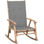 vidaXL Schommelstoel met kussen bamboe, Tuin en Terras, Verzenden, Nieuw