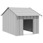 vidaXL Hondenhok met dak 83x130x85 cm gegalvaniseerd staal, Dieren en Toebehoren, Verzenden, Nieuw