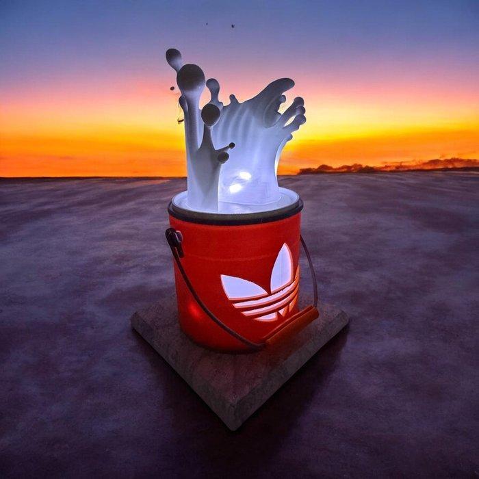 Orima Pop Art - POT/SEAU Peinture lampe led Street Art, Antiek en Kunst, Kunst | Designobjecten