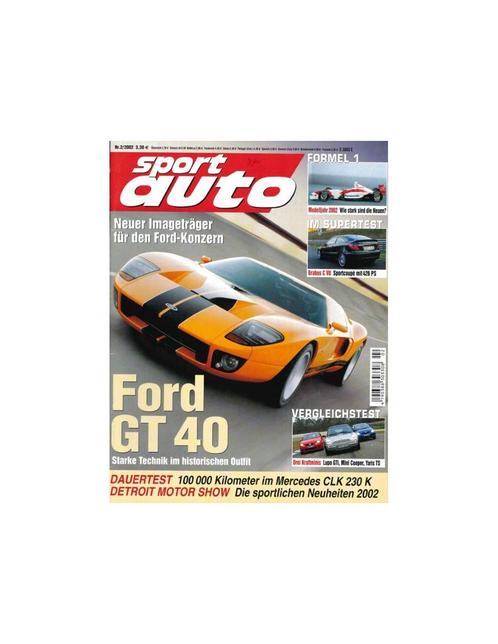 2002 SPORT AUTO MAGAZINE 02 DUITS, Livres, Autos | Brochures & Magazines