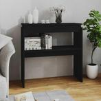 vidaXL Wandtafel 80x30x80 cm bewerkt hout zwart, Huis en Inrichting, Tafels | Bijzettafels, Verzenden, Nieuw