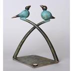 Iwa Kraj - Birds on sticks - Bronze - 26 cm, Antiquités & Art