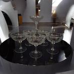 Belle Èpoque - Tafelservies (6) - Gravé - Kristal -, Antiek en Kunst