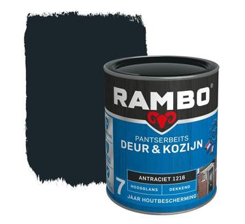 Rambo Pantserbeits Deur & Kozijn Dekkend Antraciet 2.25L, Verzenden