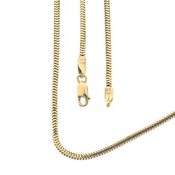 Gouden slangenschakel ketting | 48,5 cm (slangenketting) beschikbaar voor biedingen