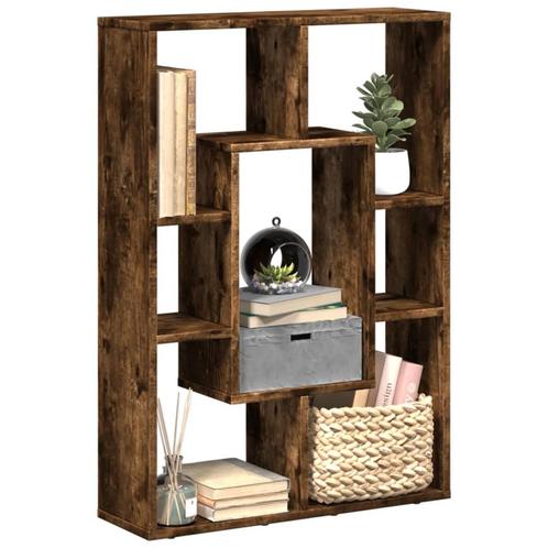 vidaXL Boekenkast 63x20x90 cm bewerkt hout gerookt, Huis en Inrichting, Kasten | Boekenkasten, Nieuw, Verzenden