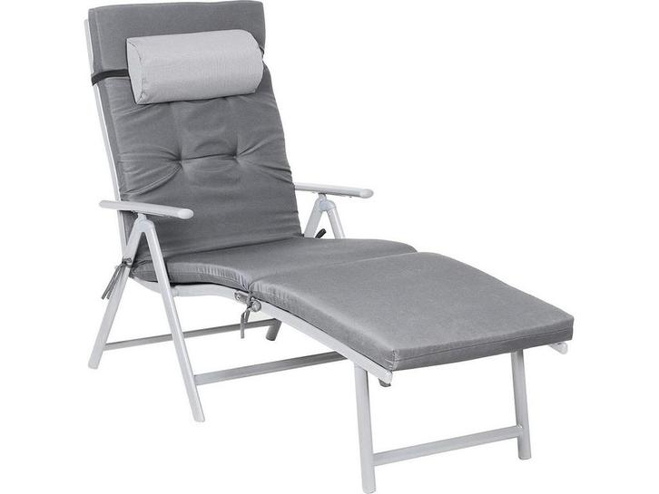 ODADDY® Ligbed - Opvouwbaar - 7 standen - Grijs, Huis en Inrichting, Woonaccessoires | Overige, Zo goed als nieuw, Verzenden