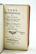 M. Le Ridant - Code Matrimonial ou Recueil des Edits,, Antiquités & Art