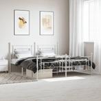 vidaXL Bedframe met hoofd- en voeteneinde metaal wit 180x200, Huis en Inrichting, Slaapkamer | Bedden, Verzenden, Nieuw