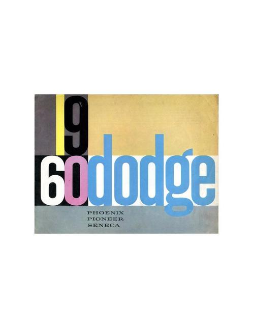 1960 DODGE PROGRAMMA BROCHURE NEDERLANDS, Boeken, Auto's | Folders en Tijdschriften