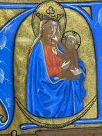 Lijst met beschilderde miniatuurpagina - Ave Maria - 30 x 35