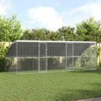 vidaXL Kippenhok Zilver 600 x 200 x 198.5 cm Gegevens staal, Dieren en Toebehoren, Verzenden, Nieuw
