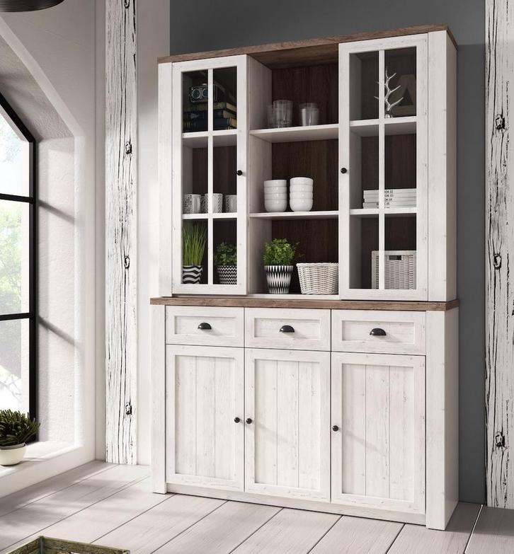Buffetkast Parello 7 wit eiken landelijke opbergkast, Huis en Inrichting, Kasten | Buffetkasten, Nieuw, 100 tot 150 cm, 150 tot 200 cm