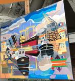 Armand Meffre (1929–2009) - Le Port de Sète - Rovenska, Antiek en Kunst, Kunst | Schilderijen | Klassiek