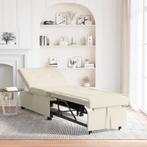 vidaXL 3-in-1 Uittrekbaar Sofabed in Crème Fluweel, Verzenden, Nieuw