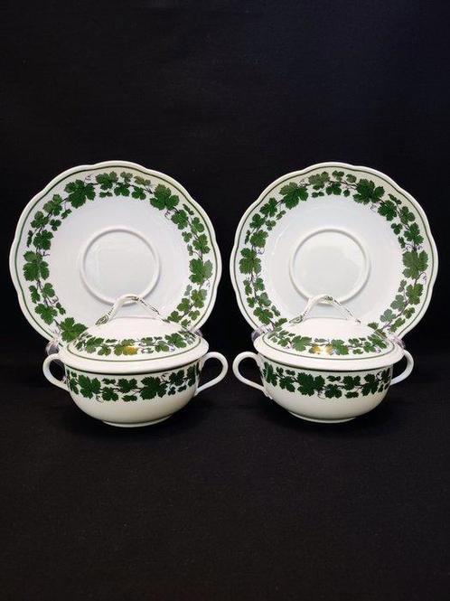 Meissen - Soepkom (4) - 2er Set große Suppentassen mit, Antiek en Kunst, Antiek | Meubels | Tafels