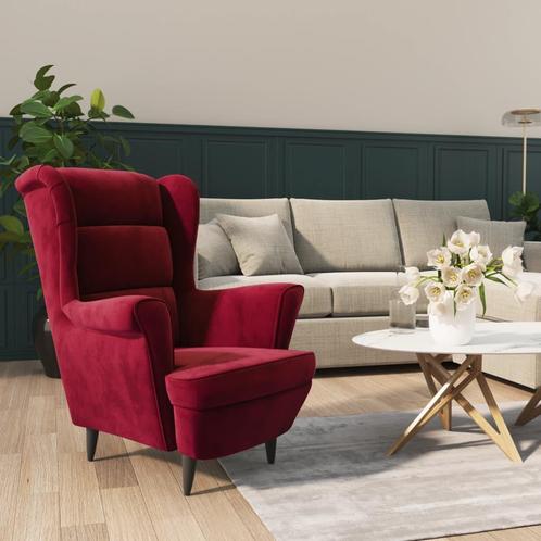 vidaXL Fauteuil fluweel wijnrood, Huis en Inrichting, Fauteuils, Nieuw, Verzenden