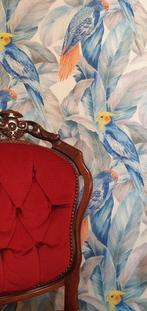 Kenmerkende stof met grasparkiet-kleurige print - Textiel -