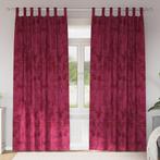 vidaXL Gordijn met gordijnen 2 pcs Wijnrood 225 x 140 cm, Huis en Inrichting, Stoffering | Gordijnen en Lamellen, Verzenden, Nieuw