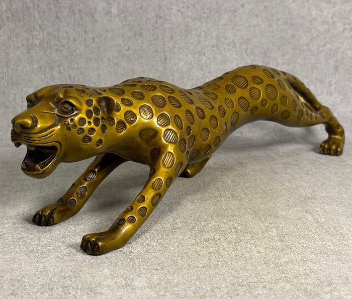 50 cm Luipaard - Brons - Eind 20e eeuw, Antiek en Kunst, Curiosa en Brocante