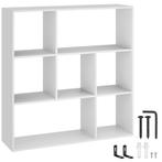 tectake Vakkenkast Tartu met 7 open vakken, 104x29x107cm - w, Huis en Inrichting, Verzenden, Nieuw