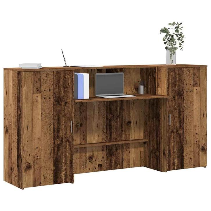 vidaXL Receptiebalie 200x50x103,5 cm bewerkt hout oud, Maison & Meubles, Bureaux, Envoi