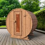 Red Knotty Cedar barrelsauna 140 cm, Sport en Fitness, Sauna, Nieuw, Complete sauna, Fins of Traditioneel