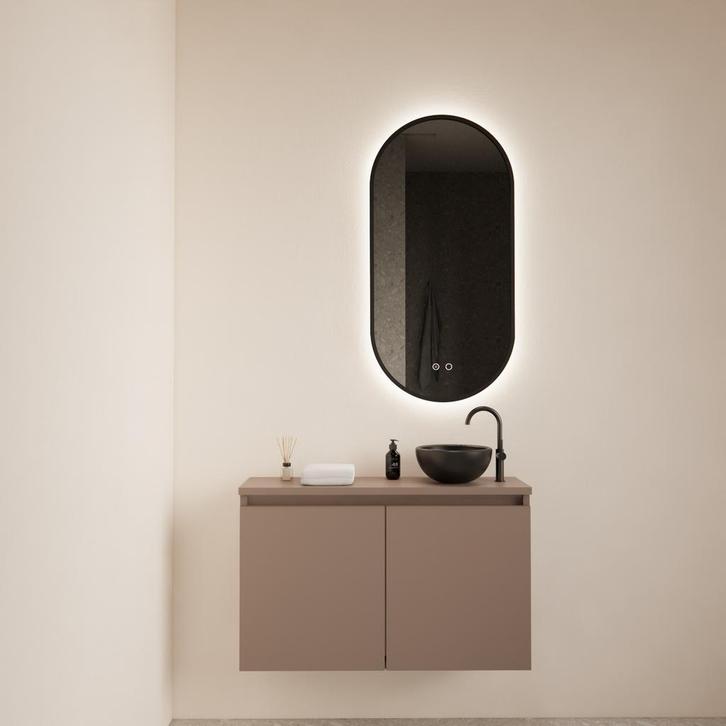 Fonteinmeubel BWS Meadow 80x50 cm Latte Incl. Topplaat, Doe-het-zelf en Bouw, Sanitair, Bad, Nieuw, Ophalen of Verzenden