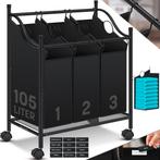 KESSER® Wasmand op Wieltjes met 3 Uitneembare Vakken - Wasso, Verzenden, Nieuw