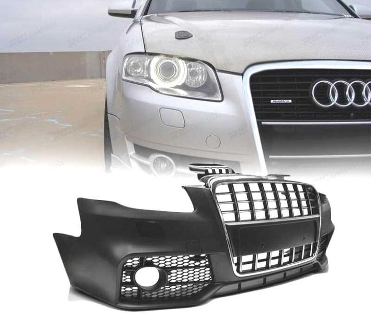 Pare Chocs Frontal Pour Audi A4 B7 04-08 Look S-Line Chromé, Auto-onderdelen, Carrosserie, Verzenden