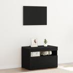 vidaXL Nachtkast met LED Verlichting Zwart Eiken 60x35x40 cm, Huis en Inrichting, Slaapkamer | Nachtkastjes, Verzenden, Nieuw