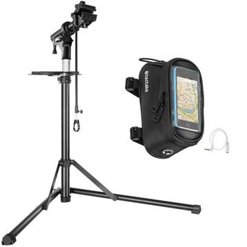 tectake Fietsset van reparatiestandaard en framedraagtas - T beschikbaar voor biedingen