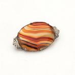 Zonder Minimumprijs - Broche Zilver - Agaat
