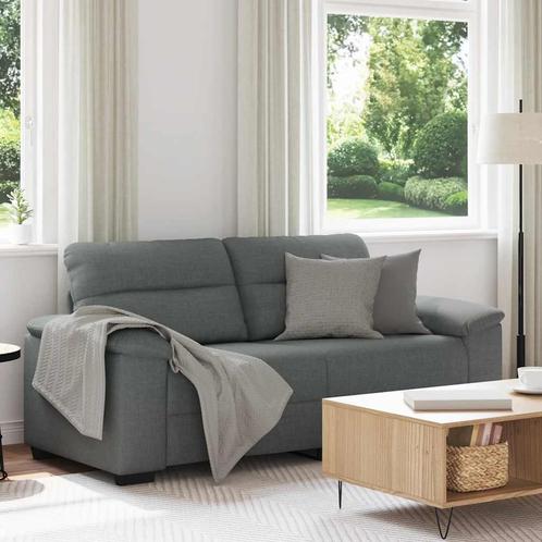 vidaXL 2-zitsbank 140 cm stof donkergrijs, Huis en Inrichting, Zetels | Zetels, Nieuw, Verzenden