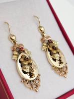 Oorbellen - 18 karaat Geel goud, Roségoud Robijn - Parel, Nieuw