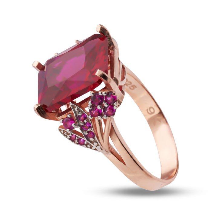 Zonder minimumprijs - Ring - 9 kt. Zilver, Roségoud -, Handtassen en Accessoires, Ringen