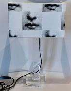 Tafellamp - Basis van plexiglas, jaren 70, stoffen, Antiek en Kunst