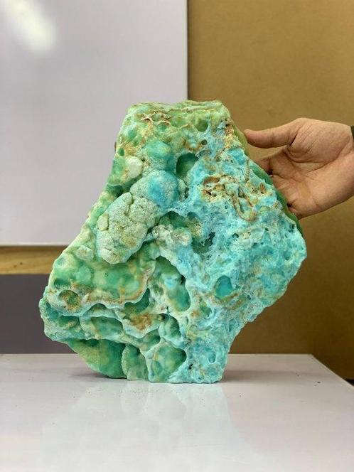 Zeldzame hoge kwaliteit natuurlijke Self stand groenblauwe, Verzamelen, Mineralen en Fossielen