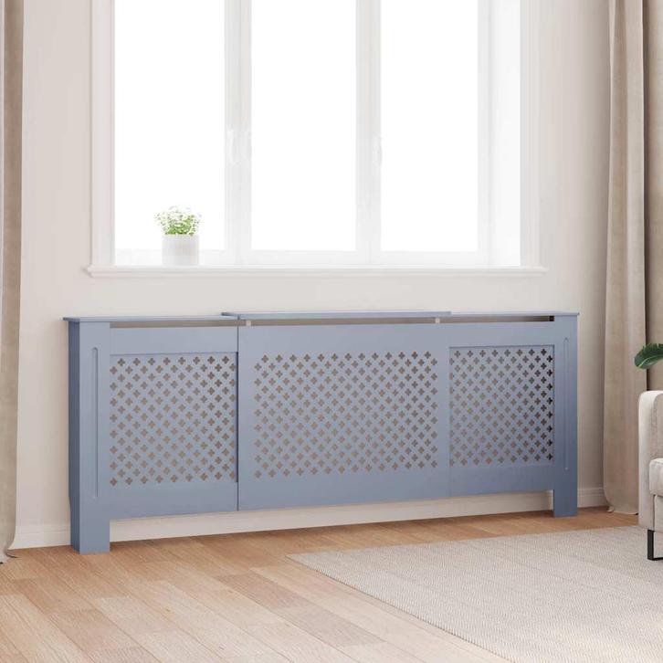 vidaXL Radiatorombouw 205 cm MDF grijs, Doe-het-zelf en Bouw, Verwarming en Radiatoren, Nieuw, Verzenden