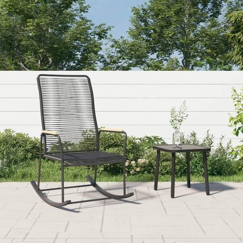 vidaXL Chaise à bascule de jardin noir 59x79,5x104 cm, Tuin en Terras, Tuinsets en Loungesets, Verzenden