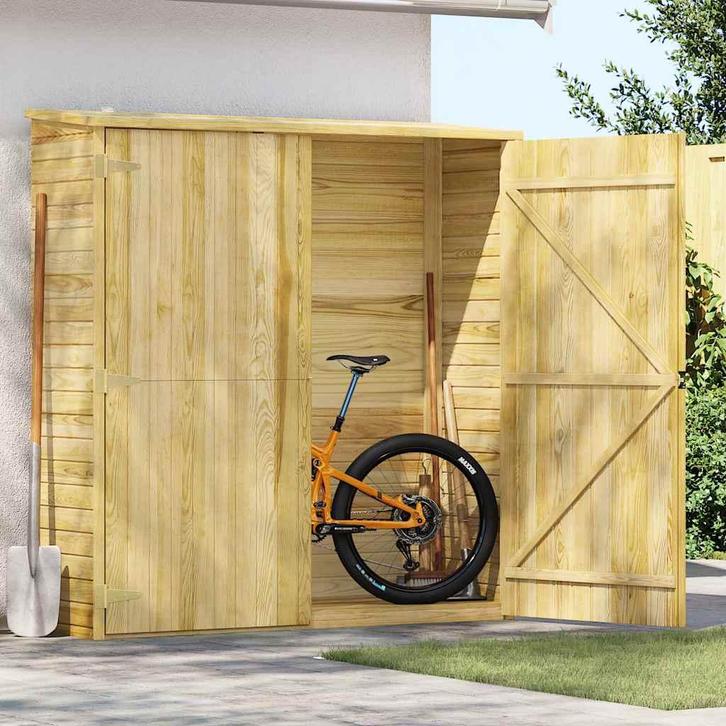 vidaXL Tuinschuur 163x50x171 cm geïmpregneerd grenenhout, Tuin en Terras, Tuinhuizen, Nieuw, Verzenden