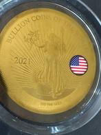 Tchad. 1500 Francs / 3000 Francs 2021 USA Liberty, 1/200 Oz, Postzegels en Munten