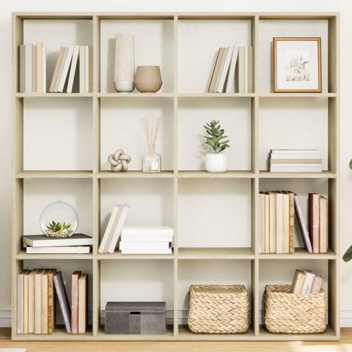 vidaXL Boekenkast 137,5x29x137,5 cm bewerkt hout sonoma, Huis en Inrichting, Kasten | Boekenkasten, Nieuw, Verzenden