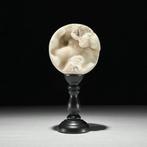 GEEN minimumprijs - Prachtige paar witte Druzy &