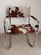 Fauteuil - Chroom, Leder - Leren console stoel